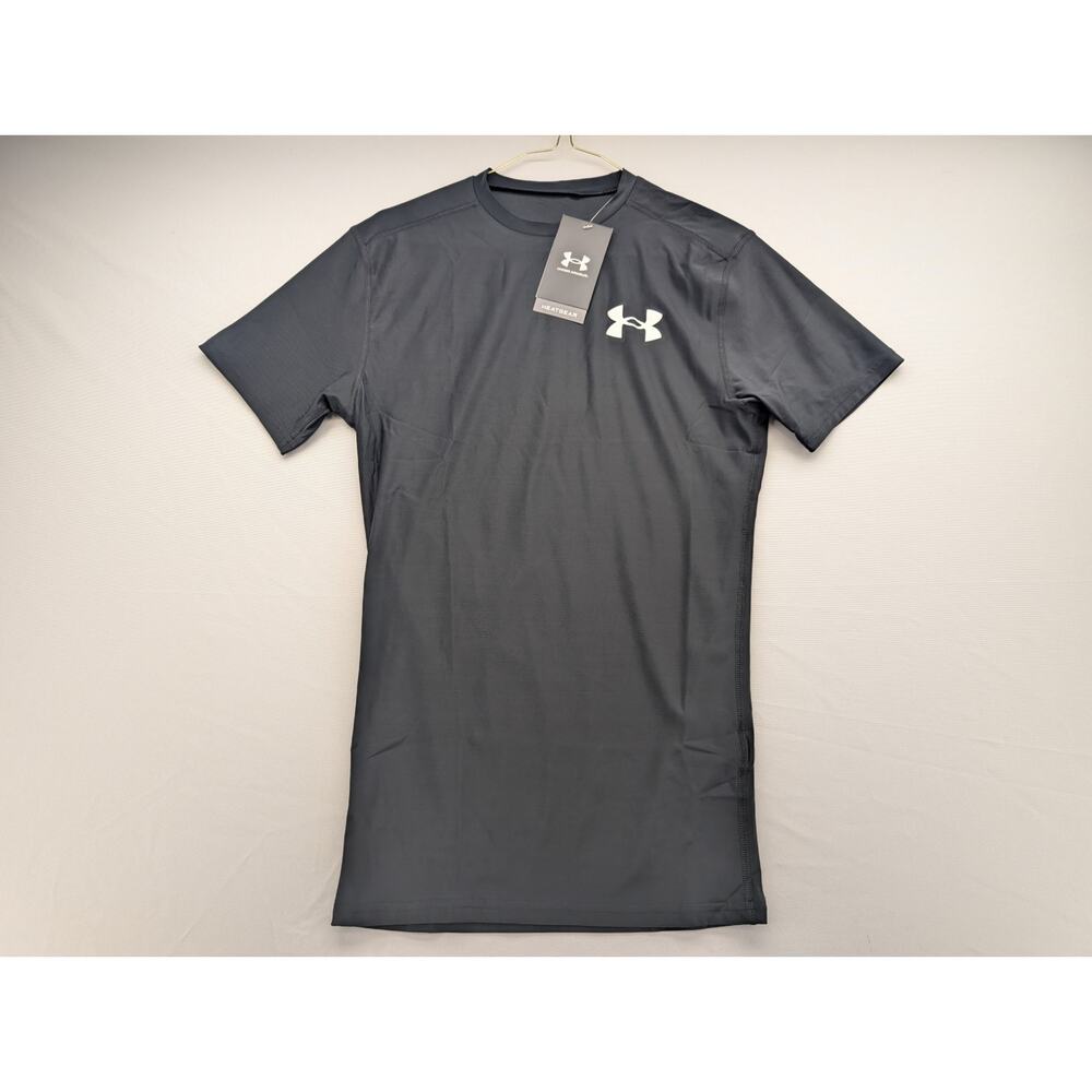 NWT Under Armour Men's HeatGear OG Compression Short Sleeve in Black sz Large